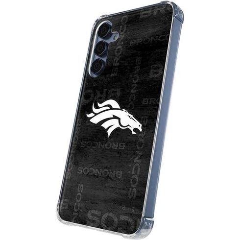 NFL Denver Broncos Black & White Galaxy A35 5G Clear Case